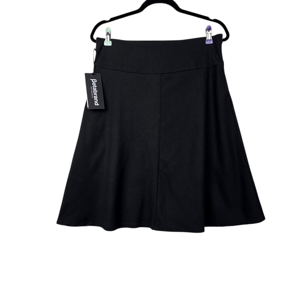Betabrand Womens Black Stretch Twill A-Line Skort Size M NWT
